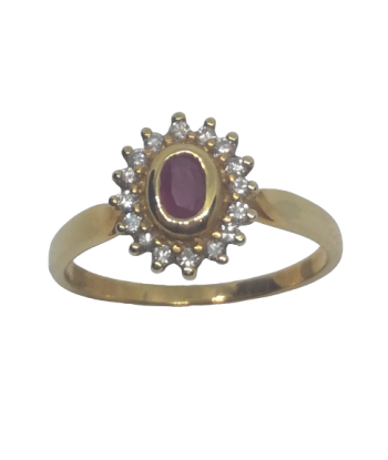 Bague en or, rubis et diamant JUSQU'A -70%! 