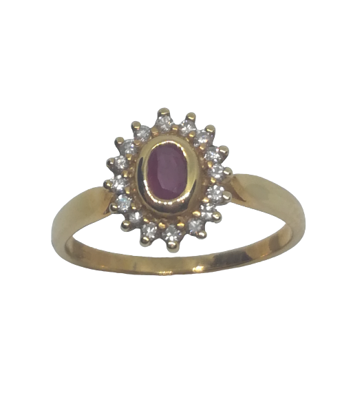 Bague en or, rubis et diamant JUSQU'A -70%! 