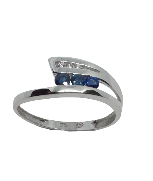 Bague en or gris, saphir et diamant en ligne