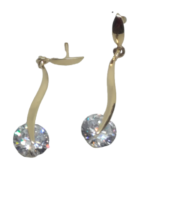 Boucles d'oreilles en or, oxyde de zirconium Profitez des Offres !