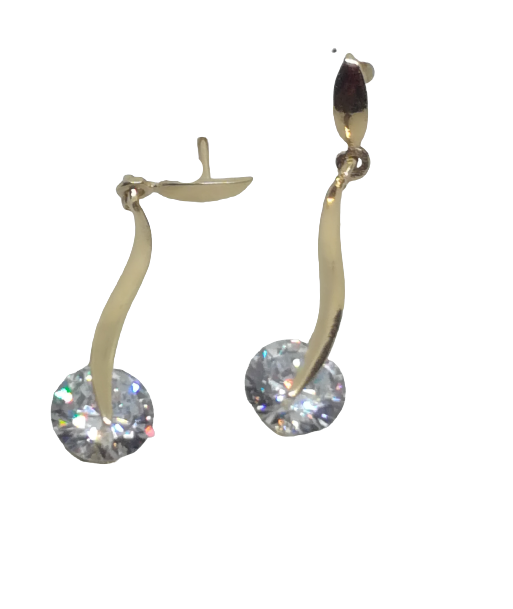 Boucles d'oreilles en or, oxyde de zirconium Profitez des Offres !