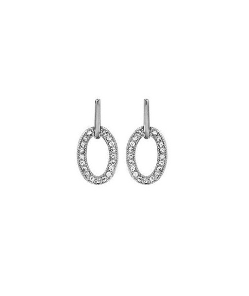 Boucles d'oreilles en argent, oxydes brillant des détails fins