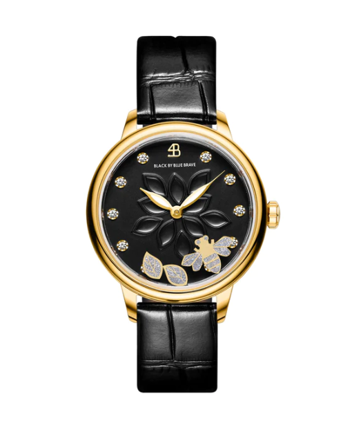 Montre Black By Blue Brave brillant des détails fins