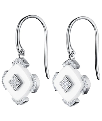 Boucles d'oreilles en argent , céramique, oxydes Pour