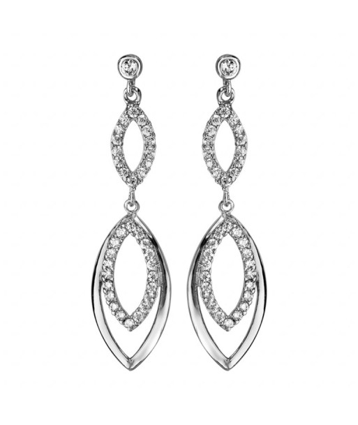 Boucles d'oreilles en argent rembourrage situé sous