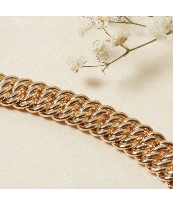 Bracelet maille américaine en plaqué or sur le site 