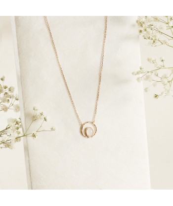 Collier cercle serti de Pierre de Lune en plaqué or pour bénéficier 