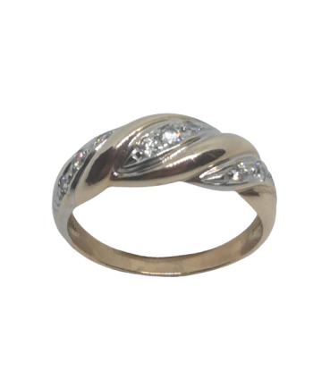 Bague en or, oxyde de zirconium Pour