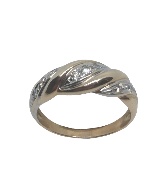 Bague en or, oxyde de zirconium Pour