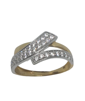 Bague en or, oxyde de zirconium outlet