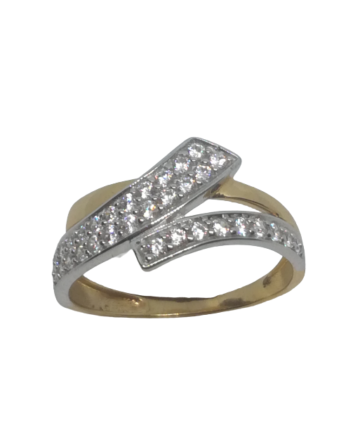 Bague en or, oxyde de zirconium outlet