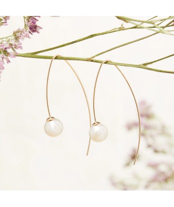 Boucles d'oreilles pendantes élégantes en plaqué or Véritable concentré