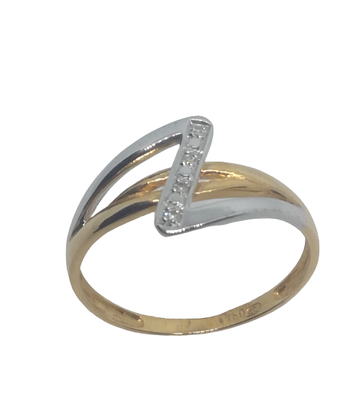 Bague en or, diamant en linge