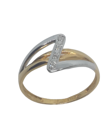 Bague en or, diamant en linge