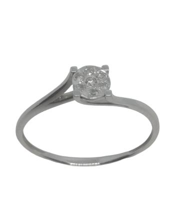 Bague en or gris, oxyde de zirconium outlet