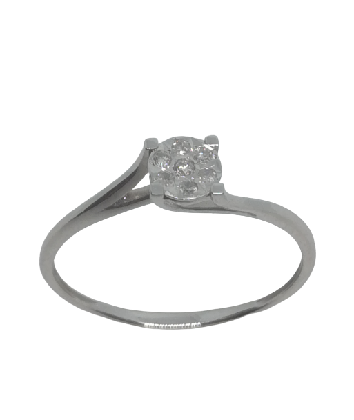 Bague en or gris, oxyde de zirconium outlet