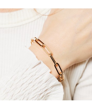 Bracelet maille trombone en plaqué or 50-70% off 