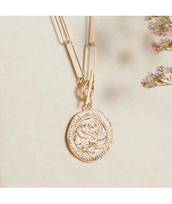 Collier chaîne trombone et médaille Mythologie en plaqué or livraison et retour toujours gratuits