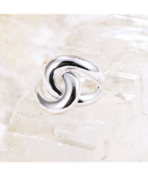 Bague entrelacée en argent destockage