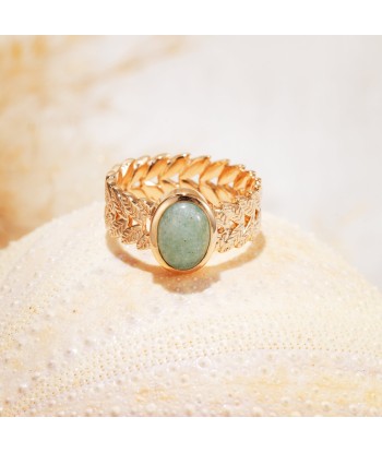 Bague feuillage Aventurine en plaqué or prix pour 