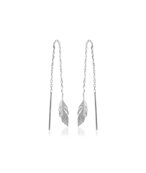 Boucles d'oreilles pendantes Souhila en argent l'évolution des habitudes 