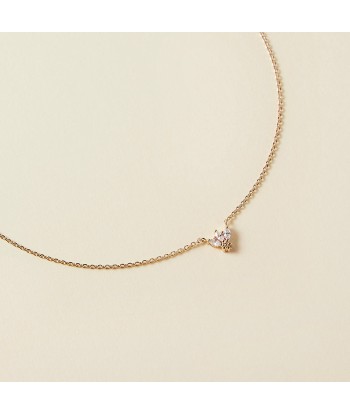 Collier fine fleur d'oxyde de zirconium en plaqué or prix pour 