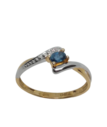 Bague en or, saphir et diamant Economisez 