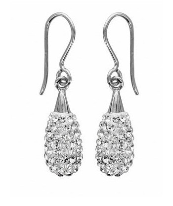 Boucles d'oreilles en argent, strass du meilleur 