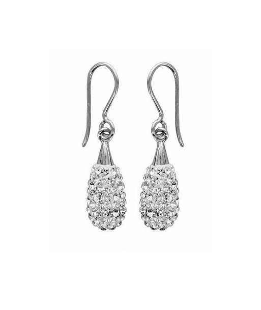 Boucles d'oreilles en argent, strass du meilleur 