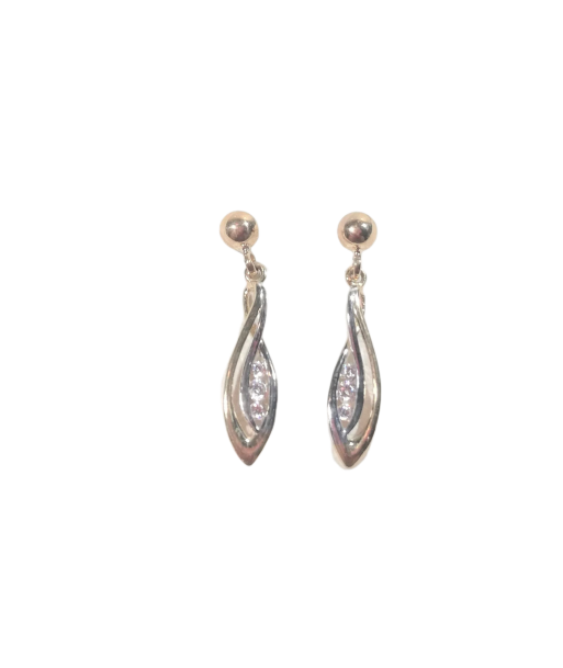 Boucles d'oreilles en or, oxyde de zirconium Jusqu'à 80% De Réduction