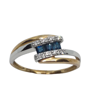 Bague en or, saphir et diamant solde