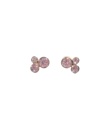 Boucles d'oreilles en or, oxyde de zirconium basket pas cher