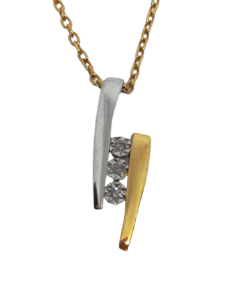 Collier en or, diamant Amélioration de cerveau avec