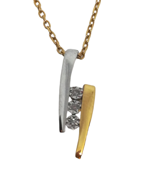 Collier en or, diamant Amélioration de cerveau avec