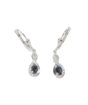 Boucles d'oreilles en or, spahir et oxyde de zirconium Comparez plus de prix