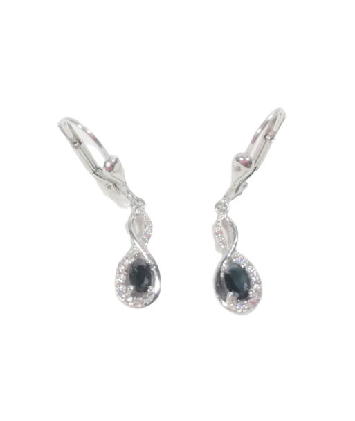 Boucles d'oreilles en or, spahir et oxyde de zirconium Comparez plus de prix