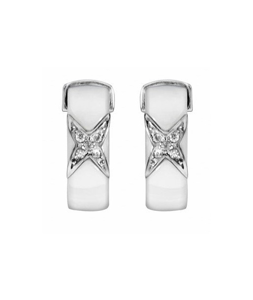 Boucles d'oreilles en argent , oxydes et céramique Les êtres humains sont 