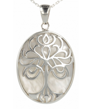 Pendentif en argent, nacre blanche france