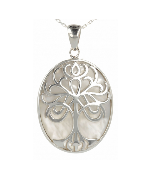 Pendentif en argent, nacre blanche france