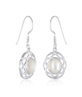 Boucles d'oreilles en argent, nacre blanche ouvre sa boutique