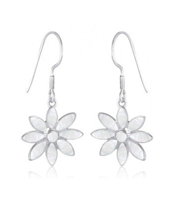 Boucles d'oreilles en argent, nacre blanche pour bénéficier 