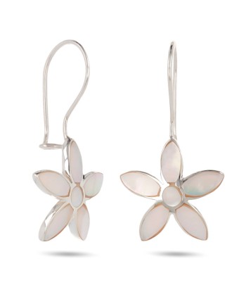 Boucles d'oreilles en argent, nacre blanche vous aussi creer 