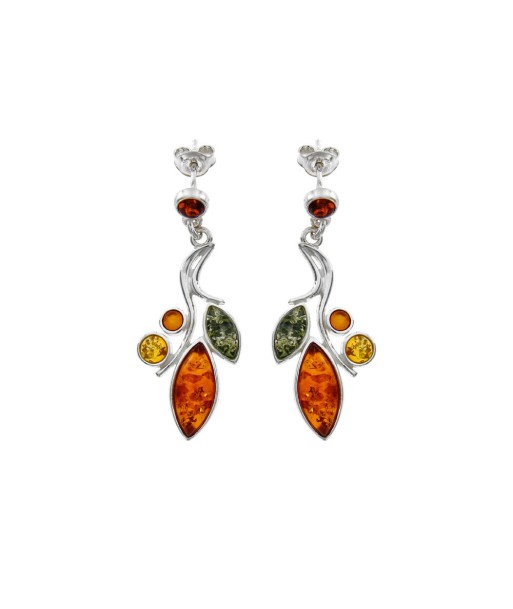 Boucles d'oreilles en argent et ambre prix pour 