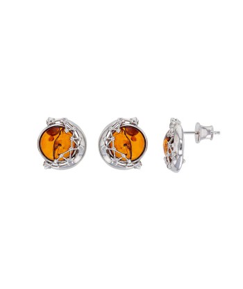 Boucles d'oreilles en argent et ambre JUSQU'A -70%! 