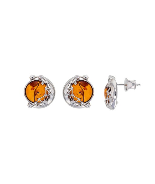 Boucles d'oreilles en argent et ambre JUSQU'A -70%! 