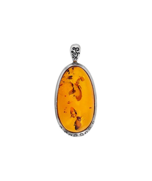 Pendentif en argent et ambre les ctes