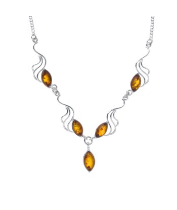 Collier en argent et ambre suggérées chez